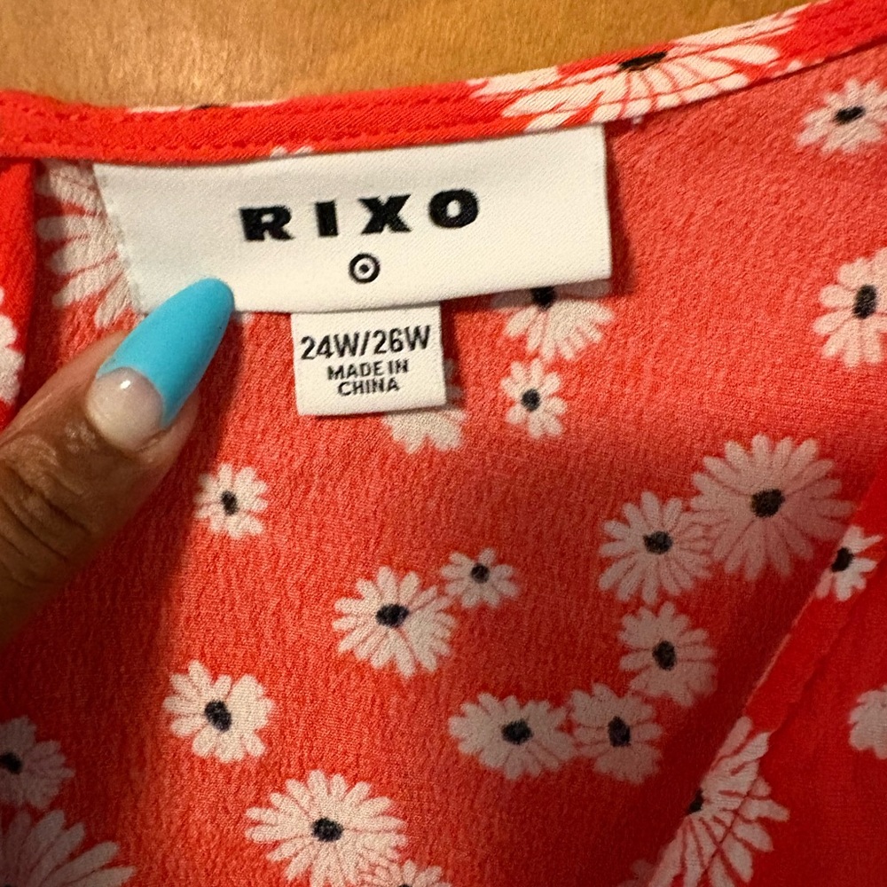 RIXO Red Floral Midi Dress - Picture 3 of 3